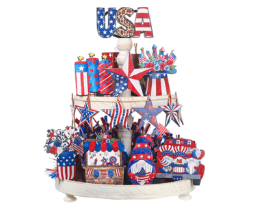 4th of July Decorations – Tiered Tray Decor – 14 Pieces – Just $7.99!