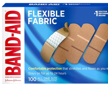 Band-Aid Brand Flexible Fabric Adhesive Bandages, All One Size, 100 Count – Just $5.09!