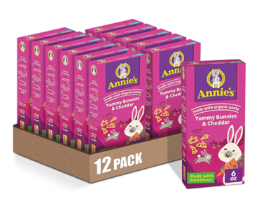 Annie’s Macaroni and Cheese, Bunny Pasta with Yummy Cheese, 6 oz Box – Pack of 12 – Just $10.19!