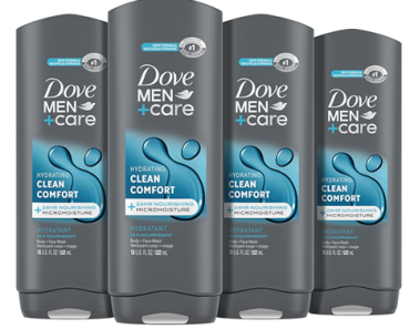 DOVE MEN + CARE Body and Face Wash Clean Comfort 4 Count – Just $9.66!