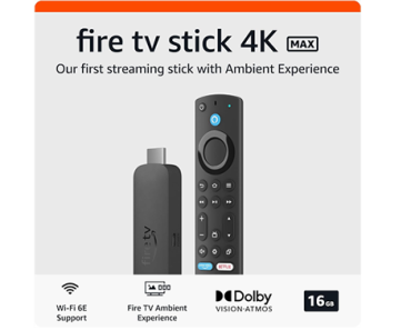 Amazon Fire TV Stick 4K Max Streaming Device, Supports Wi-Fi 6E – Just $34.99! Prime Day 2024 Deals!