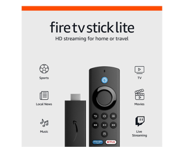 Amazon Fire TV Stick Lite, Free and Live TV, Alexa Voice Remote Lite, Smart Home Controls, HD Streaming – Just $14.99! Prime Day 2024 Deals!