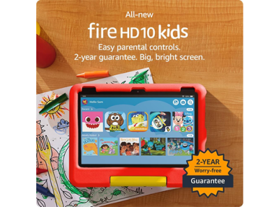 Amazon Fire HD 10 Kids Tablet -13-hr Battery, 32 GB, Disney Mickey Mouse – Just $119.99! Prime Day 2024 Deals!