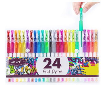 24 Art Glitter Gel Pens Fine Tip Markers – Just $5.99!
