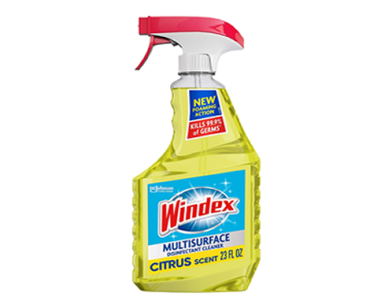 Windex Multi-Surface Cleaner and Disinfectant Spray Bottle, Citrus Fresh Scent 23oz – Just $1.97!