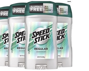 Speed Stick Men’s Deodorant, Regular, 3 Ounce, 4 Pack – Just $5.83!