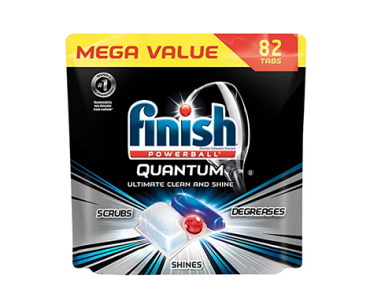Finish Quantum Dishwasher Detergent Tabs, Ultimate Clean & Shine, 82 Count – Just $11.13!