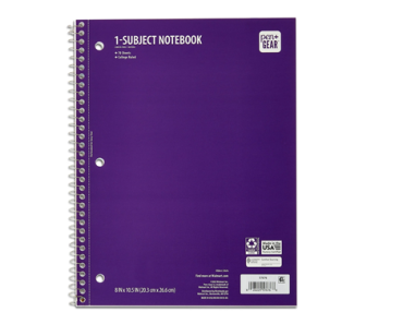 Pen+Gear 1-Subject Notebook, College Ruled, 70 Sheets – Just $.45!