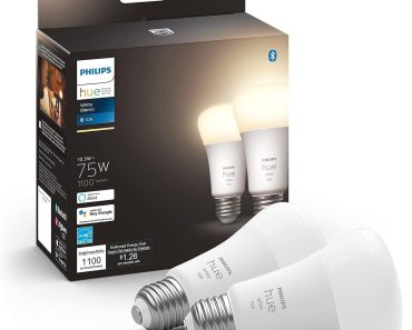 Philips Hue Smart A19 LED Bulb (2 Pack) – Only $16.99!