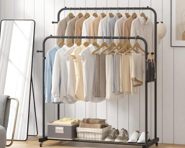 Laiensia Double Rods Garment Rack – Only $26.39!