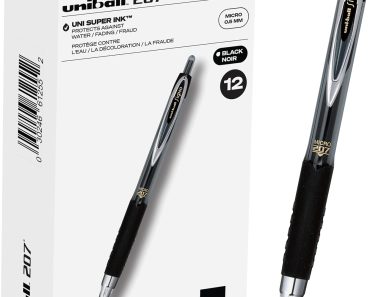 Uni-ball Retractable Fraud Prevention Gel Pens (Pack of 12) – Only $6.75!