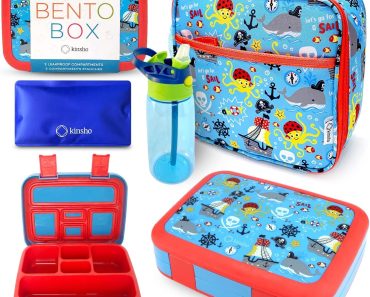 Bento Box with Insulated Lunch Bag, Ice Pack & Water Bottle Set – Only $14.99!