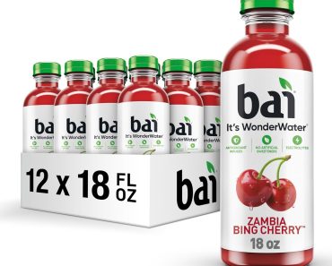 Bai Antioxidant Infused Water Beverage, Zambia Bing Cherry (12 Pack) – Only $10.93!