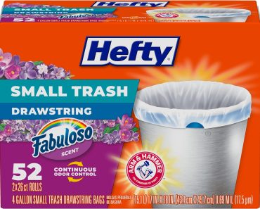 Hefty Small Trash Bags (52 Count) – Only $5.34!