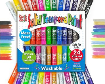 Kwik Stix Solid Tempera Paint Sticks, 24 Count – Only $19.91!