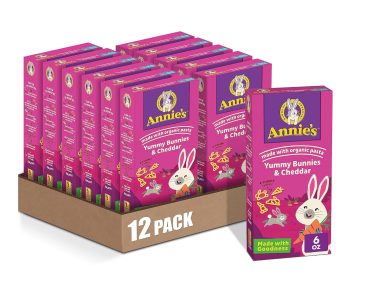 Annie’s Macaroni and Cheese Yummy Bunnies, Cheddar, 6 oz. (Pack of 12) – Only $8.49!