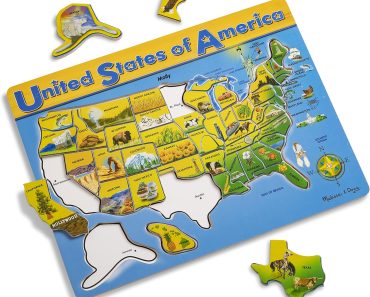 Melissa & Doug USA Map Wooden Puzzle – Only $7.59!