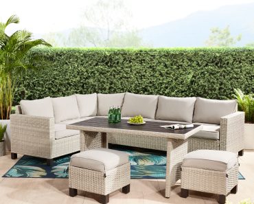 Better Homes & Gardens Brookbury 5 Piece Wicker Outdoor Sectional Dining Set – Only $497!