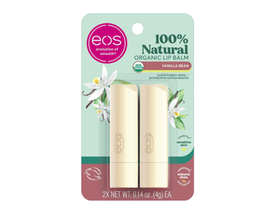 eos 100% Natural & Organic Lip Balm Stick in Vanilla Bean, 2-Pack – Just $3.47!