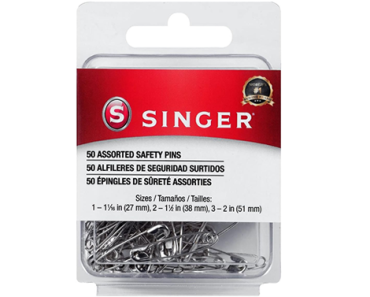 SINGER Safety Pins, 50 Count, Size 1-3 Pkg – Just $1.79!