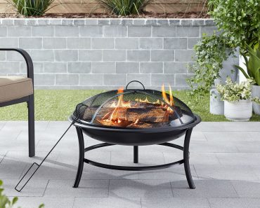 Mainstays 26″ Round Iron Outdoor Wood Burning Fire Pit – Only $24.97!