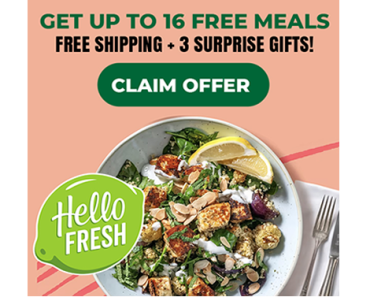 Hello Fresh – Get up to 10 free meals + free kid’s meals for 2 months and First Box Ships Free!