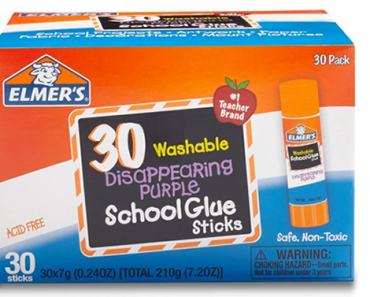 Elmer’s Disappearing Purple School Glue Sticks, 30 Count – Just $7.26!