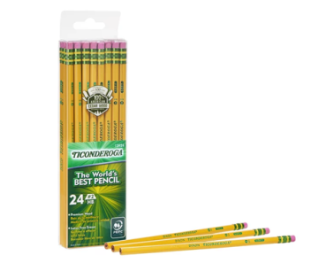 Ticonderoga 24 Count Yellow Wood Case Pencil – Just $4.47! Grab the school supplies!