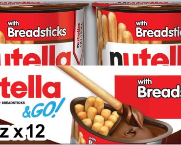 Nutella & GO! Bulk 12 Pack, Hazelnut and Cocoa Spread with Breadsticks – Only $7.30!