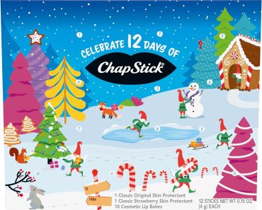 ChapStick 12 Days of Holiday Advent Calendar Lip Balm Gift Set – Only $13.59!