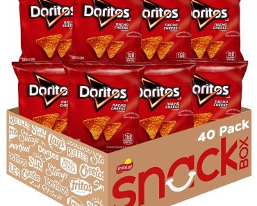 Doritos Flavored Tortilla Chips, Nacho Cheese (Pack of 40) – Only $14.42!