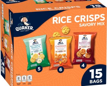 Quaker Rice Crisps, 4 Flavor Savory Mix, (15 Count) – Only $7.72!