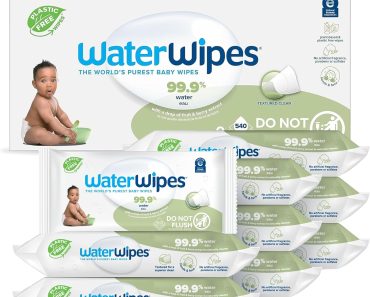 WaterWipes Plastic-Free Textured Clean, Toddler & Baby Wipes (Pack of 9) – Only $18.89!