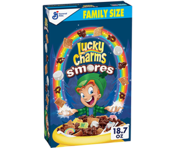 Lucky Charms Smores Breakfast Cereal with Marshmallows, Family Size – Just $3.53!