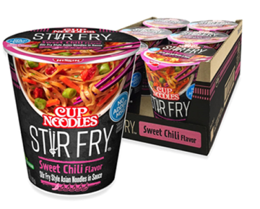 Nissin Cup Noodles Stir Fry Noodles in Sauce, Sweet Chili, Pack of 6 – Just $5.37!