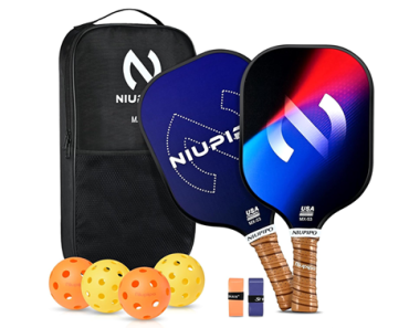 Durable Fiberglass Pickleball Paddles Set with Polypropylene Honeycomb Core – Just $16.00!