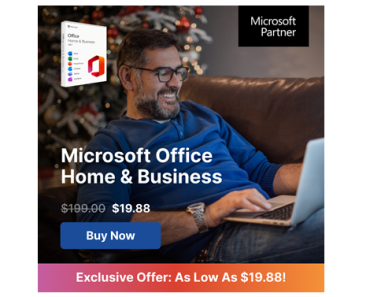 Microsoft Office – One Time Purchase – No Monthly Fees! Just $19.88!