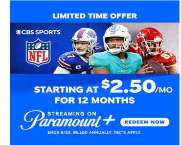 Try Paramount+ for $2.50 A MONTH! Limited Time Offer! Get 50% Off!