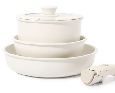 Carote Nonstick Cookware Sets with Detachable Handle – Just $29.98!