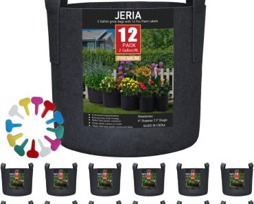 JERIA 2-Gallon Grow Bags (Pack of 12) – Only $8.49!