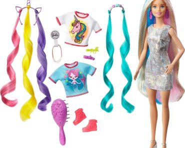 Barbie Fantasy Hair Doll with Mermaid & Unicorn-Inspired Clothes – Only $11.19!