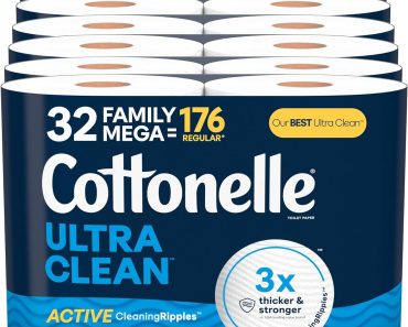 Cottonelle Ultra Clean Toilet Paper, 32 Family Mega Rolls – Only $26.10!