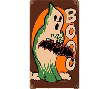 Vintage Metal Halloween Sign – Just $9.99!