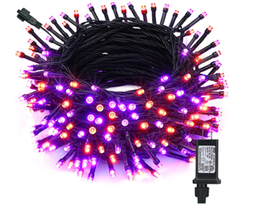 Orange & Purple Halloween Lights, 82ft 200 LED with 8 Modes and Timer – Just $26.39!