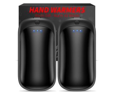 2 Pack Portable Electric Hand Warmers Rechargeable, USB 2 in 1 Handwarmers – Just $9.99!