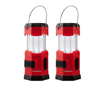 2 Pack Rechargeable Solar LED Lanterns/Flashlights – Just $18.99!