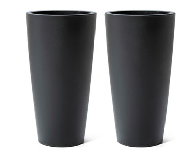 Step2 Tremont Tall Round Planter Pot, Onyx Black, 2-Pack – Just $63.78!