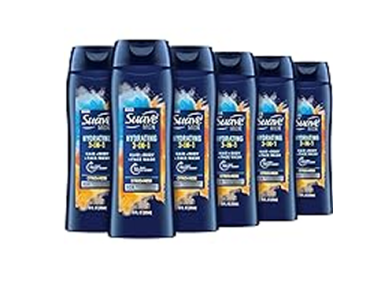 Suave Men Moisturizing Body, Face and Hair Wash 3-in-1,18 Oz Pack of 6 – Just $11.66!