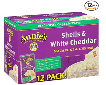 Annie’s Shells & White Cheddar Mac and Cheese (Pack of 12) – Only $8.95!