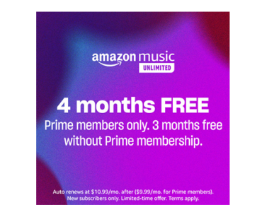 Try Amazon Music – FREE for 4 Months!